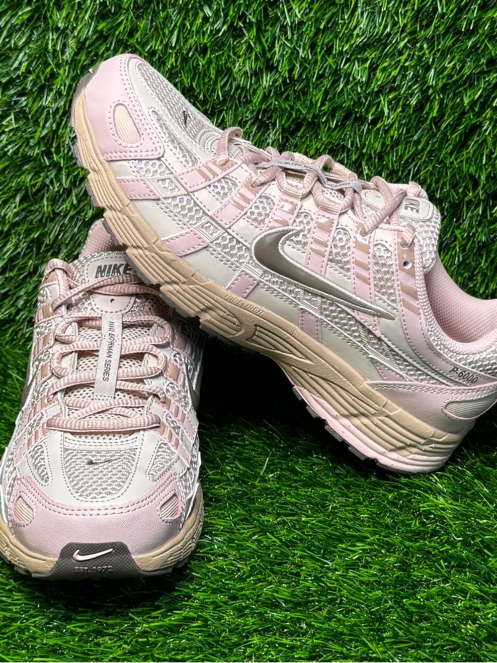 Size 9 - Mens Nike P 6000 Se Fossil Stone Hemp Pink Sneakers - IF1756-200